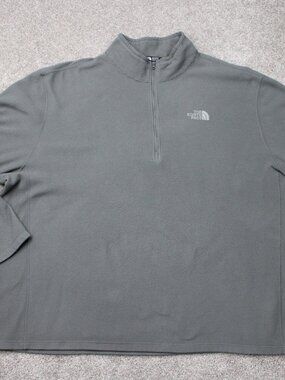 The North Face Sweatshirt Mens 3XL Gray TKA 100 Glacier 1/4 Zip L/S Pullover